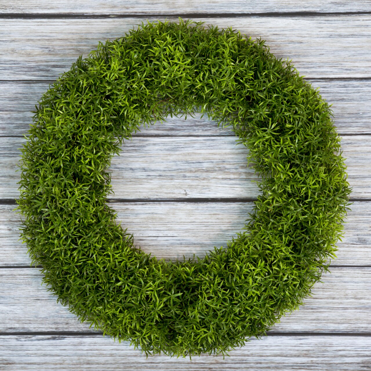 Pure Garden Boxwood Wreath, Artificial Wreath for the Front Door Grass Like Indoor Outdoor 20 Inches